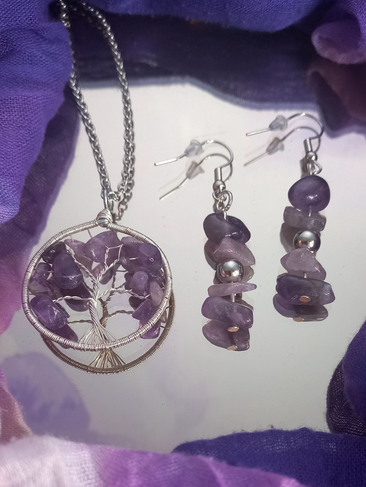 Edelstein Ohrringe Amethyst